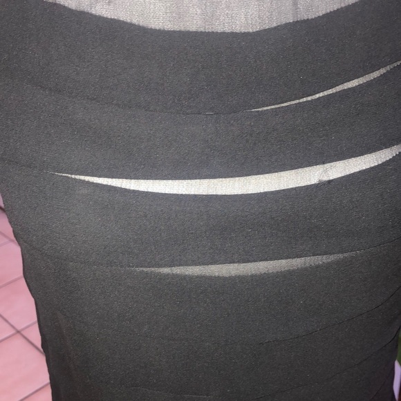 Moschino Women Black Sleeveless Chiffon Beaded With Ruffled Tiers Cocktail Dress - Picture 9 of 16